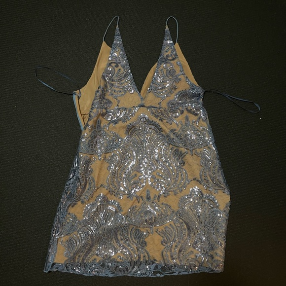 Free people night shimmer mini dress - Picture 3 of 4